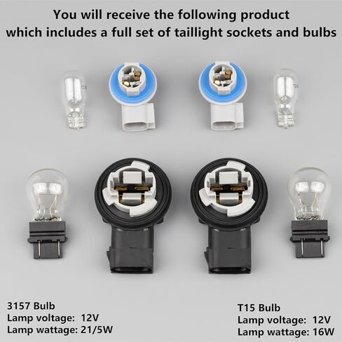 Fit for Dodge Ram Tail Light Socket Holder Kit with Lamp Bulb for Ram 1500/2500/3500 OE 68226719AA 68046629AA in Kuwait