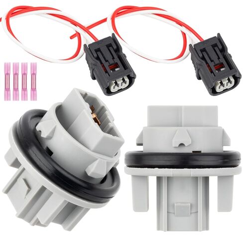 Tail Light Socket Holder, Brake Light Connector with Wire Harness Fit for Honda CR-V Civic Crosstour FIT Odyssey Ridgeline for Acura RDX TLX Replace OE 33303-TP6-A01 2PCS in Kuwait