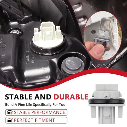 Tail Light Socket Holder, Brake Light Connector with Wire Harness Fit for Honda CR-V Civic Crosstour FIT Odyssey Ridgeline for Acura RDX TLX Replace OE 33303-TP6-A01 2PCS in Kuwait
