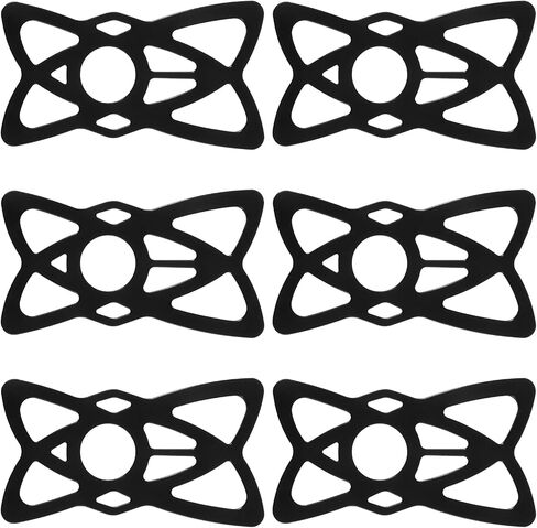 Rubber Phone Holder, 6 Pack Motorcycle Phone Mount Tether Ultra-Stable Bike Bands Compatible Bicycle Phone Mount for Scooter Bike Bicycle Motorcycle Handlebar (Black) in Kuwait