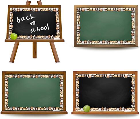 Whaline 32.8 Ft Dog Theme Bulletin Board Border Cute Cartoon Puppy Die Cut Trim Border Roll for Back to School Chalkboard Wall Decor in Kuwait