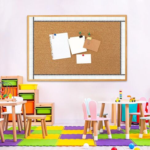 100 Ft Composition Notebook Bulletin Board Borders Black and White Straight Border Trim Rolled Composition Classroom Bulletin Board Decorations for Back to School Office Chalkboard Wall Decor in Kuwait