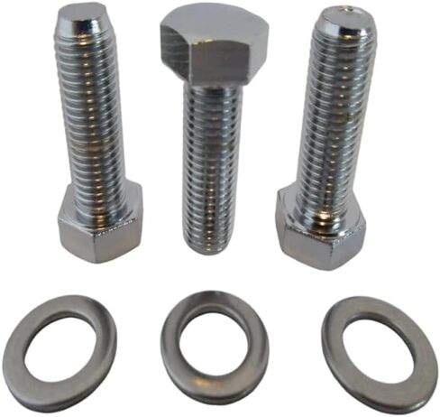 مجموعة مسامير بكرة كرنك الكروم، لـ Sb Bb Chevy 327 350 427 454، تتضمن المجموعة (3) 3/8 بوصة - 24 × 1 بوصة و(3) 3/8 بوصة غسالات، مجموعة مسامير رقم الجزء 9819 in Kuwait