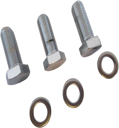 مجموعة مسامير بكرة كرنك الكروم، لـ Sb Bb Chevy 327 350 427 454، تتضمن المجموعة (3) 3/8 بوصة - 24 × 1 بوصة و(3) 3/8 بوصة غسالات، مجموعة مسامير رقم الجزء 9819 in Kuwait
