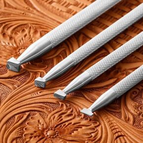 Smooth Angle Beveler Leather Stamps 4Pcs Leather Beveling Set 304 Stainless Steel Leather Stamping Tool for Carving DIY LeatherCrafts in Saudi Arabia