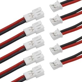 5 أزواج JST-PH 2.0 JST موصل قابس 2 دبوس الذكور و موصل سالب كابل للبطارية JJRC H36 H67 شفرة Inductrix E010 in Kuwait