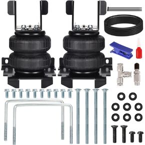 Just-V Air Bags Suspension Kit - Rear Air Spring Kit Compatible with 2007-2018 Chevy Silverado GMC Sierra 1500, 5000Lbs Load Leveling Capacity for Trucks, Replacement for Firestone 2430 Ride Rite Kits in Kuwait