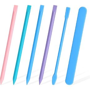 6PCS Silicone Stir Sticks for Resin, Reusable Paint Stir Sticks, Pointed Mixing Stick for Epoxy Resin, Paint, Crafts, Facial Mask, Multi-Size, 4 Colors in Kuwait