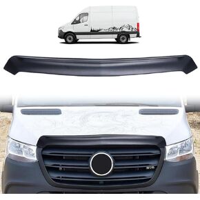 غطاء محرك السيارة لسيارة Mercedes Benz Sprinter Van 2019-2026 VS30، قطعة واحدة من غطاء محرك السيارة الواقي من الحشرات، ABS، أسود in Kuwait