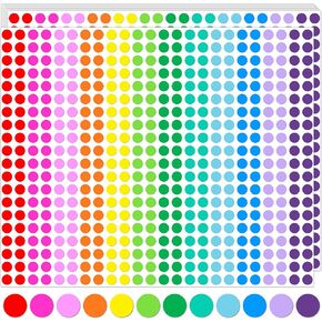 10080 PCS Small Dot Stickers 1/4" Mini Circle Stickers 12 Color Coding Labels Tiny Dot Stickers for Office,Classroom in Saudi Arabia