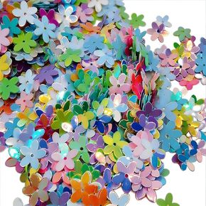 Glitter Flower Sequins, Mixed Colors, Loose Crafting Embellishments for Sewing, Wedding Decoration, Christmas, Clothes, Jewelry Making in Kuwait