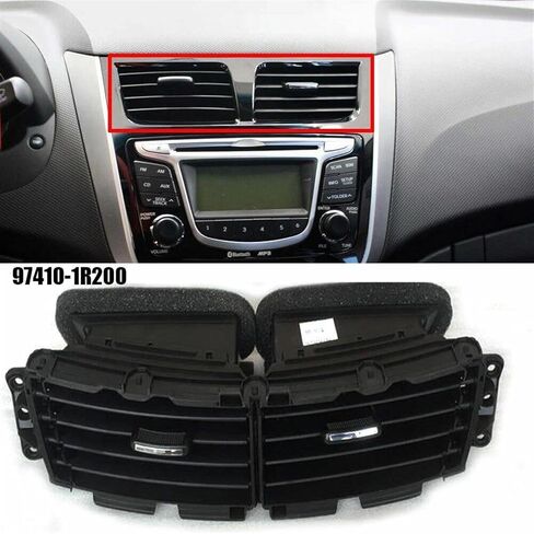 متوافق مع Hyundai for Accent for Solaris 2011-2017 مركز مجاري الهواء تنفيس الهواء فوهة تكييف السيارة منفذ تكييف فوهة 974101R2004X AC Vent in Kuwait