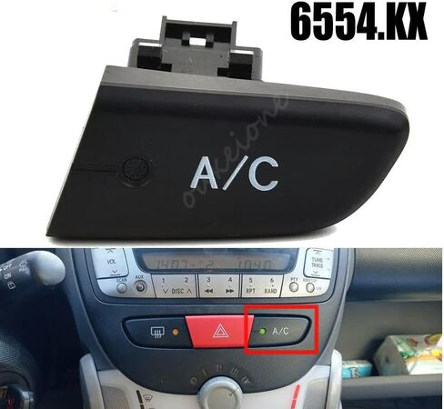 وحدة مكيف الهواء مفتاح التحكم بالتيار المتردد ملحقات السيارة لسيتروين C1 لبيجو 107 Mk1 2005-2014 لتويوتا Aygo Mk1 6554.KX 6554KX in Kuwait