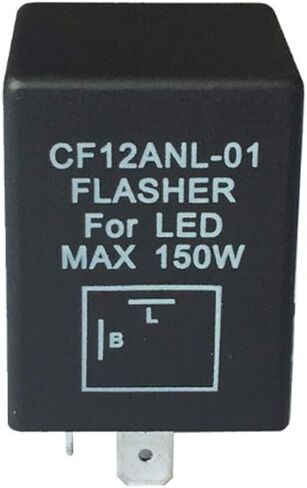 HUIOP Flasher Relay,2-Pin CF12ANL-01 Electronic Led Flasher Relay Fix Turn Signal Bulbs Hyper Flash Issue in Kuwait
