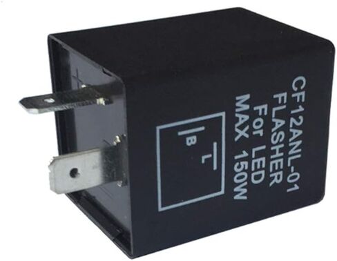 HUIOP Flasher Relay,2-Pin CF12ANL-01 Electronic Led Flasher Relay Fix Turn Signal Bulbs Hyper Flash Issue in Kuwait