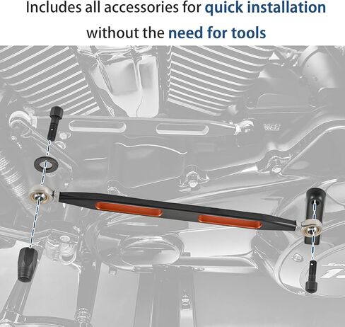 ناقل الحركة Shift Linkage لـ 1980-2024 Harley Touring Softail Dyna Street Road Glide Road King Electra Glide Trike، تصميم بلونين أسود/برتقالي in Kuwait
