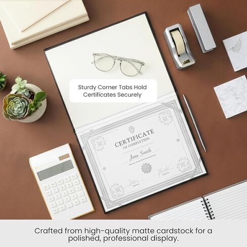 Paper Junkie 100 Pack Bulk Cardstock Certificate Paper - Thick Matte White Award Certificate Paper 8.5 x 11 for Printing - Blank Certificates with Border Silver Foil Design Professional Diploma Papers in Kuwait