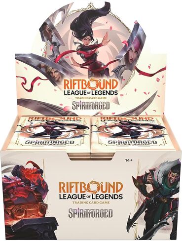 Riftbound: League of Legends TCG Spiritforged - شاشة عرض معززة - 24 حزمة معززة (14 بطاقة لكل واحدة)، لعبة بطاقات التداول على سطح السفينة، متنوعة عشوائيًا in Kuwait