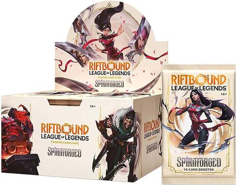Riftbound: League of Legends TCG Spiritforged - شاشة عرض معززة - 24 حزمة معززة (14 بطاقة لكل واحدة)، لعبة بطاقات التداول على سطح السفينة، متنوعة عشوائيًا in Kuwait