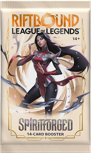 Riftbound: League of Legends TCG Spiritforged - شاشة عرض معززة - 24 حزمة معززة (14 بطاقة لكل واحدة)، لعبة بطاقات التداول على سطح السفينة، متنوعة عشوائيًا in Kuwait