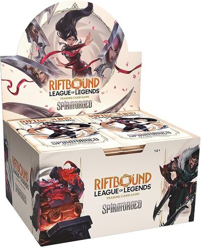Riftbound: League of Legends TCG Spiritforged - شاشة عرض معززة - 24 حزمة معززة (14 بطاقة لكل واحدة)، لعبة بطاقات التداول على سطح السفينة، متنوعة عشوائيًا in Kuwait