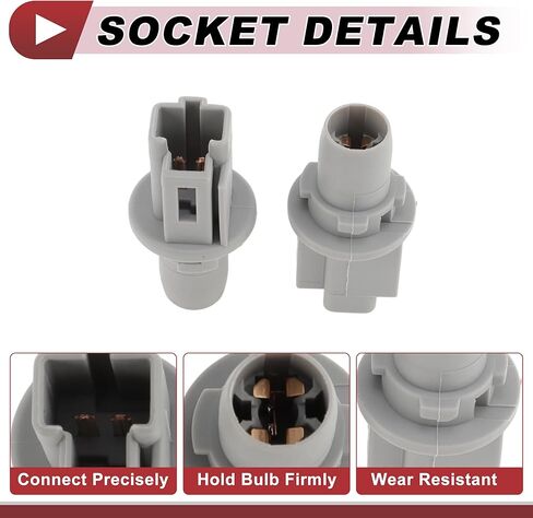 Motoforti 2Set Backup Reverse Socket Wiring for Toyota Camry 12-15 No.9007560063 Lamp Bulb Pigtail Connector Harness W/Wire Connectorx2 Heat Shrink Terminalx4 in Kuwait