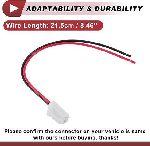 Motoforti 2Set Backup Reverse Socket Wiring for Toyota Camry 12-15 No.9007560063 Lamp Bulb Pigtail Connector Harness W/Wire Connectorx2 Heat Shrink Terminalx4 in Kuwait