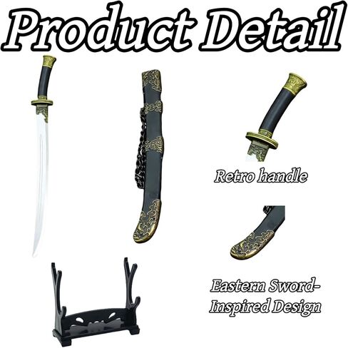 1 Pack 22cm Sword Letter Opener with Display Stand Decorative Blade and Mail Opener for Desk Collection Document Handling and Home Office Decor in Kuwait
