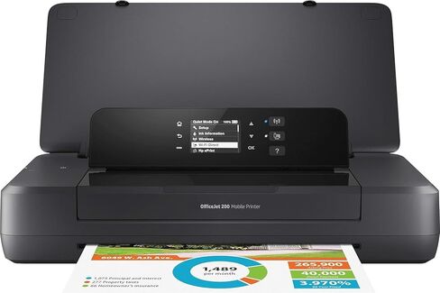 Mavark HP OfficeJet 200 Portable Wireless Mobile Printer with Built in Battery (CZ993A) Black 2 Years Warranty in Kuwait
