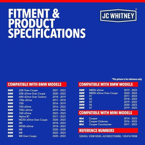 JC Whitney JFBAJCWTHB00131 جسم الخانق - متوافق مع BMW X5 19-22، M5 18-23، M550i xDrive 18-23، X1 17-23، 740e xDrive 17-18، Mini Cooper 14-23 - 1.5L 2.0L 3.0L 4.4L in Kuwait