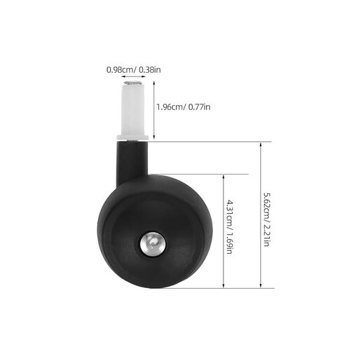 4PCS Baby Walker Replacement Wheels for Strollers,Quiet Plastic Casters with Easy Installation, 0.38" Hole Diameter,Learning Walker Accessories in Kuwait