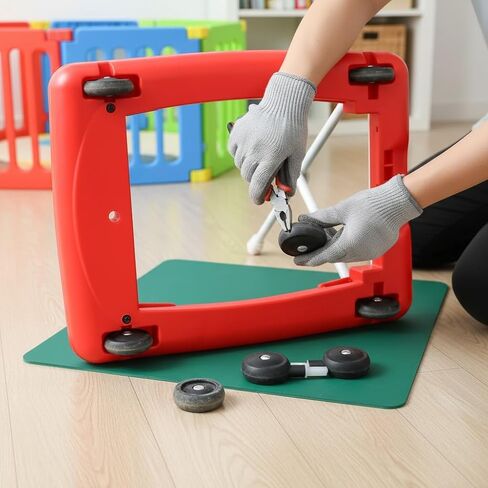 4PCS Baby Walker Replacement Wheels for Strollers,Quiet Plastic Casters with Easy Installation, 0.38" Hole Diameter,Learning Walker Accessories in Kuwait
