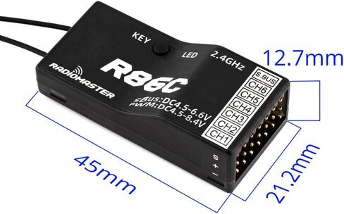جهاز استقبال Radiomaster R86C V2 6ch SFHSS متوافق مع PWM Sbus in Kuwait