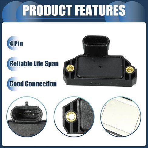 Ignition Control Module, Inner Ignition Module Control Unit No.10482803/16201599 for GMC P30 VAN V6 4.3L 1996-1999 ABS Black, 1 Pc in Kuwait
