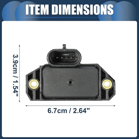 Ignition Control Module, Inner Ignition Module Control Unit No.10482803/16201599 for GMC P30 VAN V6 4.3L 1996-1999 ABS Black, 1 Pc in Kuwait