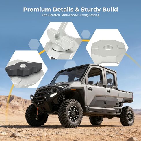 M MATI 4 قطع Lock & Ride MAX D-Rings لـ Polaris X-pedition XP Adventure EPS Ultimate Premium North-Star Ranger Crew X-D 1500 2024-2025 2890894 2889620 in Kuwait