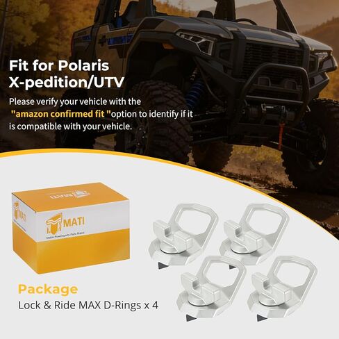 M MATI 4 قطع Lock & Ride MAX D-Rings لـ Polaris X-pedition XP Adventure EPS Ultimate Premium North-Star Ranger Crew X-D 1500 2024-2025 2890894 2889620 in Kuwait