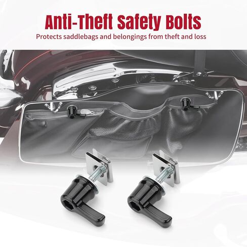 SaddleBag Lock for Harley Saddle Bag Screw Bolt Theft Deterrent Saddle Bag lever locks Mounting Hardware Fasteners for Harley Glide Electra Glide Street Glide Touring Softail 1992-Later in Kuwait