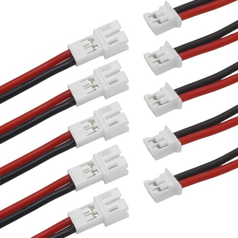 5 أزواج JST-PH 2.0 JST موصل قابس 2 دبوس الذكور و موصل سالب كابل للبطارية JJRC H36 H67 شفرة Inductrix E010 in Kuwait