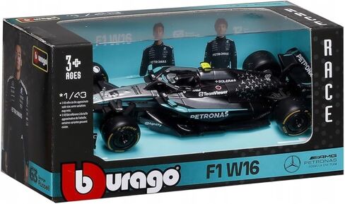 Bburago F1 Mercedes-AMG W16 2025#12 Antonelli 1:43 Scale Diecast Car with Authentic Details Mercedes F1 Replica Silver/Black Body Officially Licensed Product Recommended Age 3+ in Kuwait
