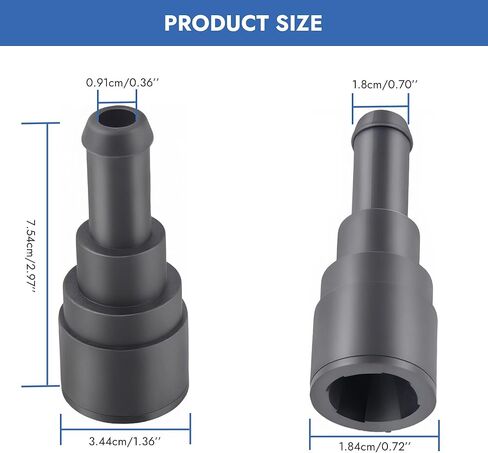 2 PCS Heater Hose Connector 800-409 Upgrade,3/4" Tube x 5/8" Hose HVAC Heater Core Coolant Connector Fitting,Replacement for Chevy Silverado Suburban Tahoe GMC Sierra Yukon Cadillac Escalade 1500 2500 in Kuwait