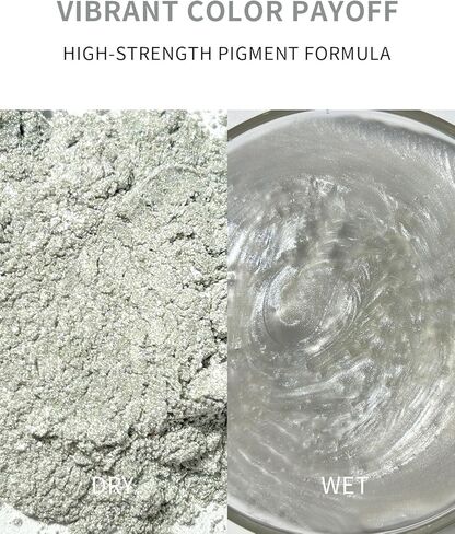 Mica Powder, Premium Pearlescent Pigment Powder for Epoxy Resin, Art, Dye, Nail Polish, Paint, Candle Making, Soap Making, Bath Bombs, DIY Cosmetics - Starry Sky Silver(50g / 1.76oz) in Kuwait