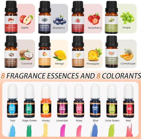 112-Piece DIY Soap Making Kit for Adults, Homemade Soap Kit Includes a Soap Melting Pot, Essential Oil and Dye, Moulds, Gift with Soap-Making Kit, Suitable for Adult Beginners in Kuwait
