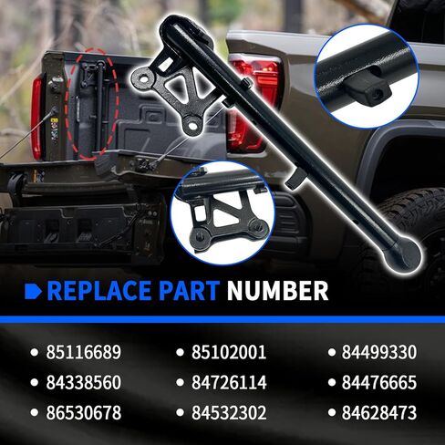 85116689 مقبض الباب الخلفي المساعد مناسب لـ 2019-2026 Chevy Silverado 1500 2500 HD 3500 HD 2019-2026 GMC Sierra 1500 2500 HD 3500 HD 84338560 86530678 in Saudi Arabia