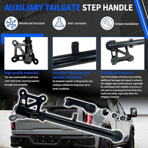 85116689 مقبض الباب الخلفي المساعد مناسب لـ 2019-2026 Chevy Silverado 1500 2500 HD 3500 HD 2019-2026 GMC Sierra 1500 2500 HD 3500 HD 84338560 86530678 in Saudi Arabia