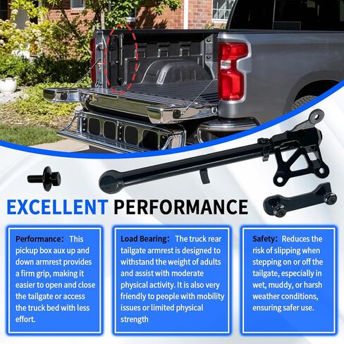 85116689 مقبض الباب الخلفي المساعد مناسب لـ 2019-2026 Chevy Silverado 1500 2500 HD 3500 HD 2019-2026 GMC Sierra 1500 2500 HD 3500 HD 84338560 86530678 in Saudi Arabia
