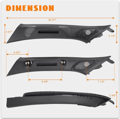 Driver Side A-Pillar Grab Handle Interior Trim for Toyota Tacoma Gen 4th 2024-2026 Sturdy OEM Style Texture Comfortable Grip Compatible with Side Airbag Deployment Easy Installation in Kuwait