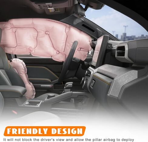 Driver Side A-Pillar Grab Handle Interior Trim for Toyota Tacoma Gen 4th 2024-2026 Sturdy OEM Style Texture Comfortable Grip Compatible with Side Airbag Deployment Easy Installation in Kuwait