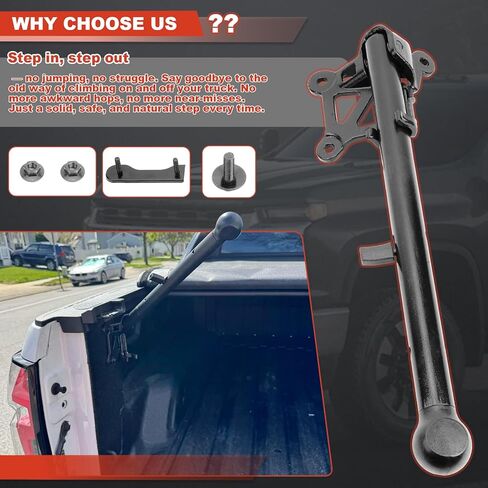 مجموعة مقبض الباب الخلفي المساعد من GlobalPrince لسيارة Chevy Silverado وGMC Sierra 1500 2500HD 3500HD 2019-2026، مع دعامة، يستبدل # 84338560 85116689 in Kuwait