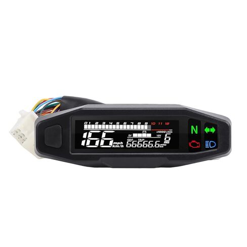 عداد السرعة، مقياس سرعة الدوران، مؤشر التروس، شاشة LCD 12000 دورة في الدقيقة، شاشة عرض عداد المسافات لأسطوانة واحدة، 2 أسطوانة، 4 مع مادة ABS in Kuwait